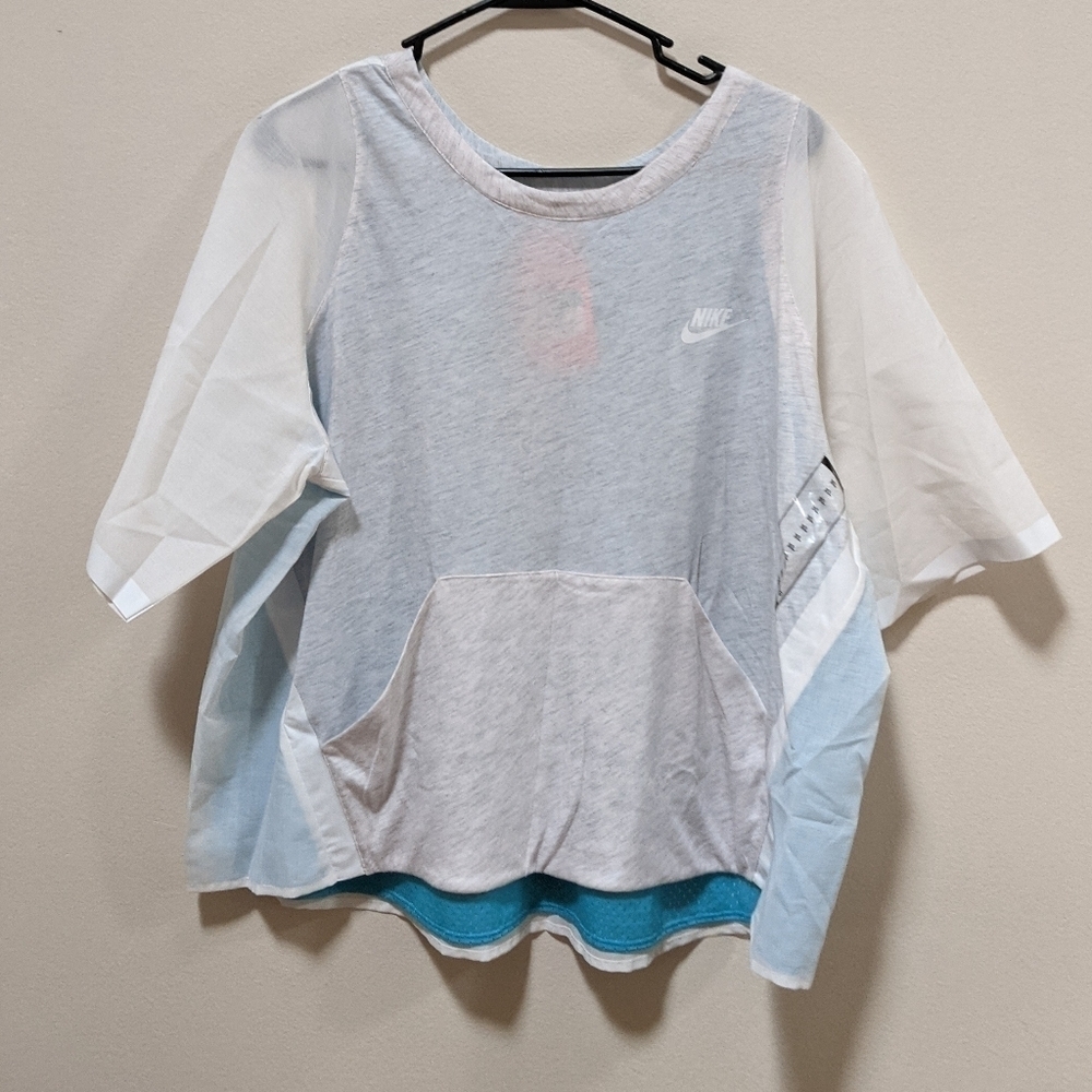 Nike Women's Workout Top w/Kangaroo Pockets Sz XL